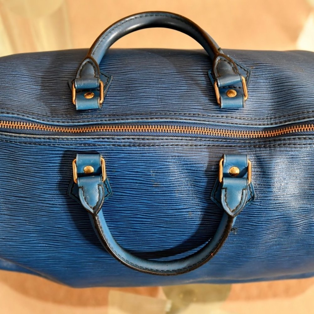 Vintage Louis Vuitton Blue Hand Bag